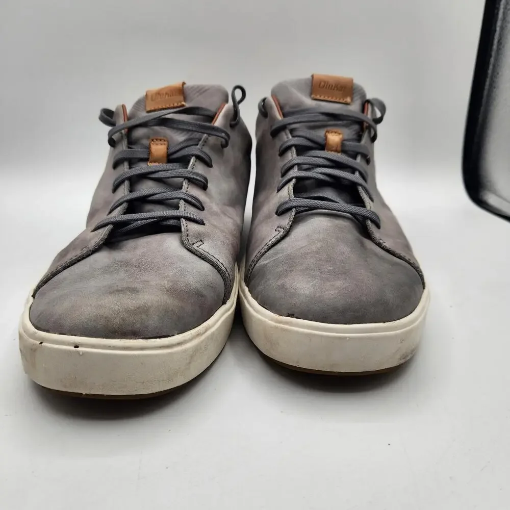 Olukai Lae‘ahi Li‘ili Leather Sneakers Gray‎ Men’s 13 Casual Comfort Shoes M13